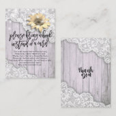 Babydusche bringen Sie bitte ein Buch anstelle ein Begleitkarte (Vorne/Hinten)