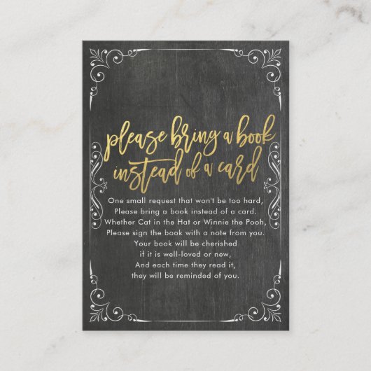 Babydusche bringen Sie bitte ein Buch anstelle ein Begleitkarte (Vorderseite)