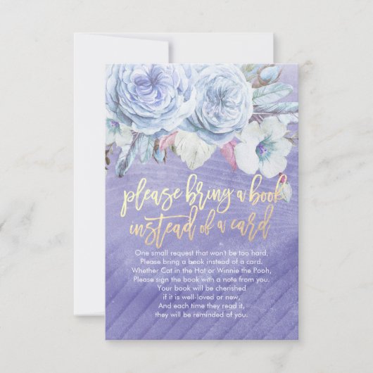 Babydusche bringen Sie bitte ein Buch anstelle ein Einladung (Vorderseite)