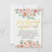 Babydusche bringen Sie bitte ein Buch anstelle ein Einladung (Vorderseite)