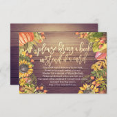 Babydusche bringen Sie bitte ein Buch anstelle ein Einladung (Vorne/Hinten)