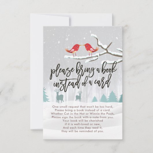 Babydusche bringen Sie bitte ein Buch anstelle ein Einladung (Vorderseite)