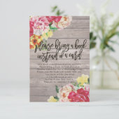 Babydusche bringen Sie bitte ein Buch anstelle ein Einladung (Stehend Vorderseite)