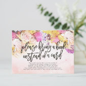 Babydusche bringen Sie bitte ein Buch anstelle ein Einladung (Stehend Vorderseite)