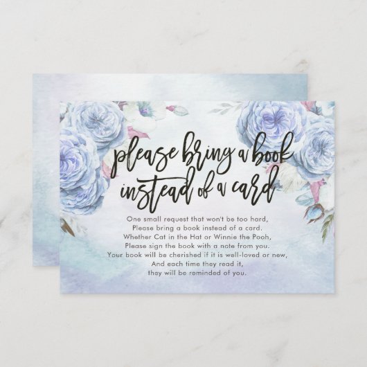 Babydusche bringen Sie bitte ein Buch anstelle ein Einladung (Vorne/Hinten)