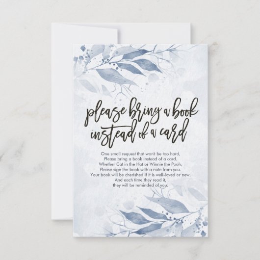 Babydusche bringen Sie bitte ein Buch anstelle ein Einladung (Vorderseite)