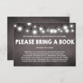 Babydusche Bringen Sie eine Buchkarte mit rustikal Einladung (Vorne/Hinten)