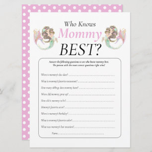 Babydusche Brown Meerjungfrau Mommy Baby unter dem Einladung