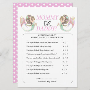 Babydusche Brpwn Meerjungfrau unter dem Meer. Einladung