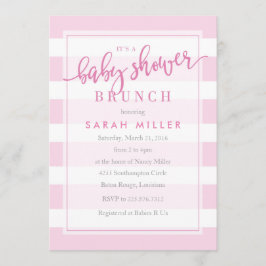 Babydusche Brunch Einladung Streifen Girl