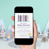 Babydusche, Brunch und Bücher, geschlechtsneutral Einladung
