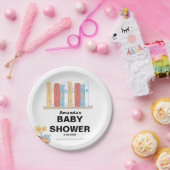 Babydusche, Brunch und Bücher, geschlechtsneutral Pappteller (Party)