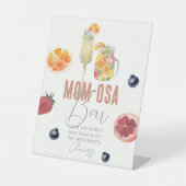 Babydusche/Brunch Wasserfarbe Mimosa/Mama-osa Bar Sockelschild (Vorderseite)