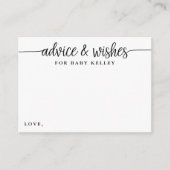 Babydusche Brush Script Babyberatungskarte Begleitkarte (Vorderseite)