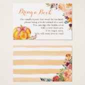 Babydusche Buchanforderung Fall Pumpkin Floral (Vorne & Hinten)