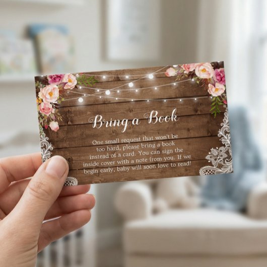 Babydusche buchen Rustikale rosa Blumenmatte