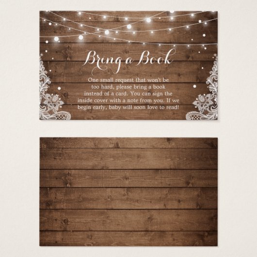 Babydusche buchen Rustikale Winterschneefläche (Vorne & Hinten)