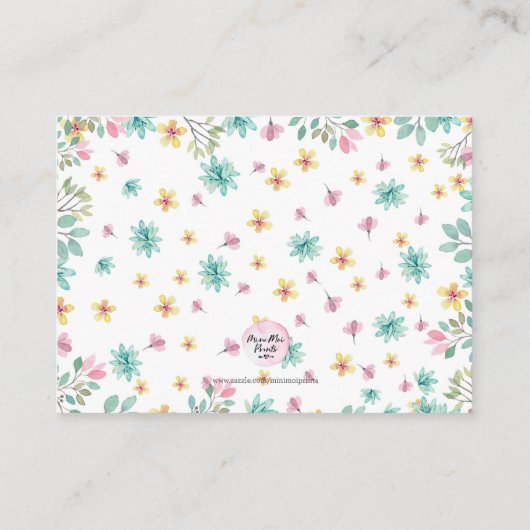 Babydusche Buchungsanfrage Blumenkarte Begleitkarte (Rückseite)