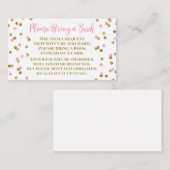 Babydusche Buchungsanfrage Pink Gold Confetti Begleitkarte (Vorne/Hinten)