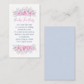 Babydusche Buchungsanfrage Rosa Blume Wasserfarbe Begleitkarte (Vorne/Hinten)