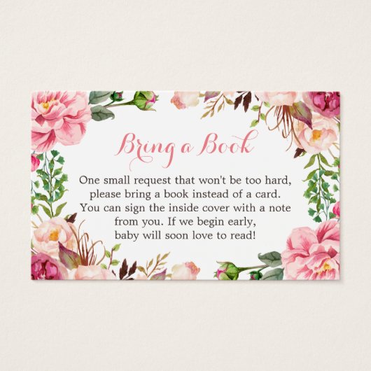 Babydusche Buchungsanfrage Rosa Blütenbraun (Vorderseite)