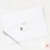 Babydusche Buchzeichen-Aufkleber Quadratischer Aufkleber (Umschlag)