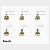 Babydusche Buchzeichen / Reisethema Quadratischer Aufkleber (Blatt)