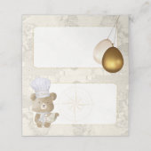 Babydusche Buffet - Lebensmittelkarten Platzkarte (Außenseite Aufgefaltet)