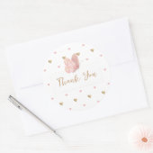 Babydusche Butterfly Danke Runder Aufkleber (Umschlag)