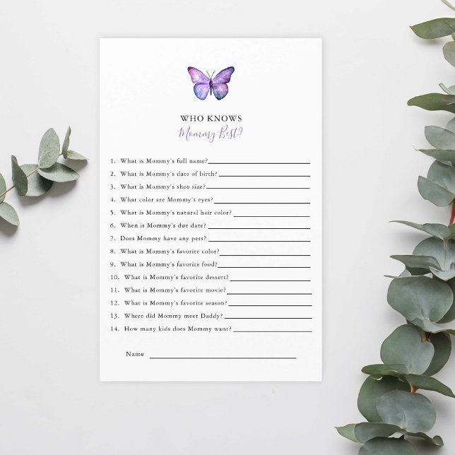 Babydusche Butterfly, die Mommy Best Game kennt (Von Creator hochgeladen)