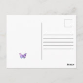 Babydusche Butterfly Elegant Minimalistisch einfac Postkarte (Rückseite)