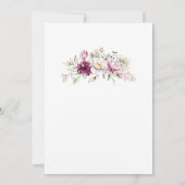 Babydusche Butterfly Floral Pink Girl Einladung (Rückseite)