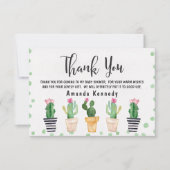 Babydusche Cactus Pots Danke, Karte (Vorderseite)