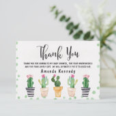 Babydusche Cactus Pots Danke, Karte (Stehend Vorderseite)