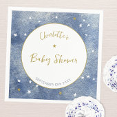 Babydusche Celestial Star Watercolor Personalisier Serviette