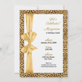 Babydusche Cheetah Print Gender Neutral Einladung (Rückseite)