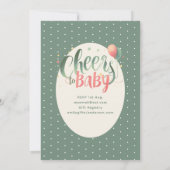 Babydusche Chef Flaschen Bier Pfirsichbeutel COED Einladung (Rückseite)