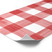 Babydusche Cherry und Red Ribbon Begrüßung Poster (Ecke)