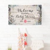 Babydusche Chic florale String Lights Rustikales H Banner (Insitu)