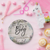 Babydusche Chic florale String Lights Rustikales H Pappteller (Party)