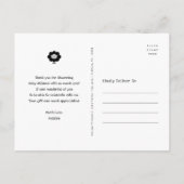 Babydusche Chic Niedlich Black & White Lamb Vielen Postkarte (Rückseite)