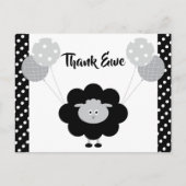Babydusche Chic Niedlich Black & White Lamb Vielen Postkarte (Vorderseite)
