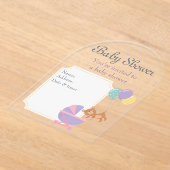 Babydusche Clear Akryllische Einladungskarte 10 Acryleinladungen (Ablage )