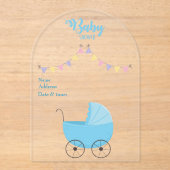 Babydusche Clear Akryllische Einladungskarte 20 Acryleinladungen (Vorderseite)