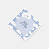 Babydusche Cloud Nine 9 Niedliches Whimsical Party Serviette (Ecke)