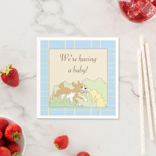 Babydusche Cocktail Napkins/Blau Eine Dusche bauen Serviette (Beispiel)