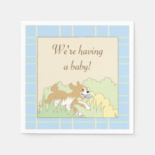 Babydusche Cocktail Napkins/Blau Eine Dusche bauen Serviette