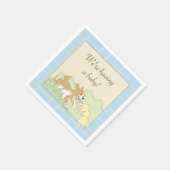 Babydusche Cocktail Napkins/Blau Eine Dusche bauen Serviette (Ecke)