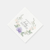 Babydusche Cocktail Napkins Pastel Lila Serviette (Ecke)