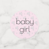 Babydusche Confetti Delphine Rosa und Grau Konfetti (Klein Vorderseite)